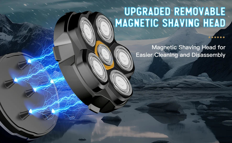 Electric Head Shavers for Bald Men 6D Magnetic Razor