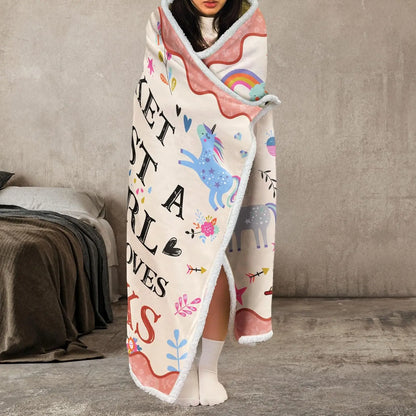 Personalized Wearable Hooded Blanket, Book Lovers Gifts
