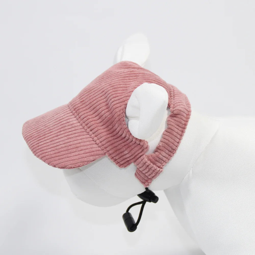 Fashion Big Dog Baseball Cap Durable Corduroy Sun Hat