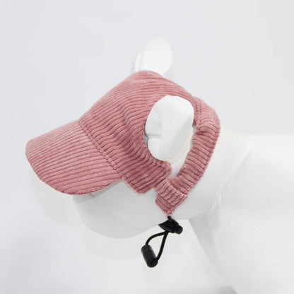 Fashion Big Dog Baseball Cap Durable Corduroy Sun Hat