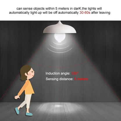 PIR Motion Sensor LED Light Bulb 12W E27 Smart Bulb