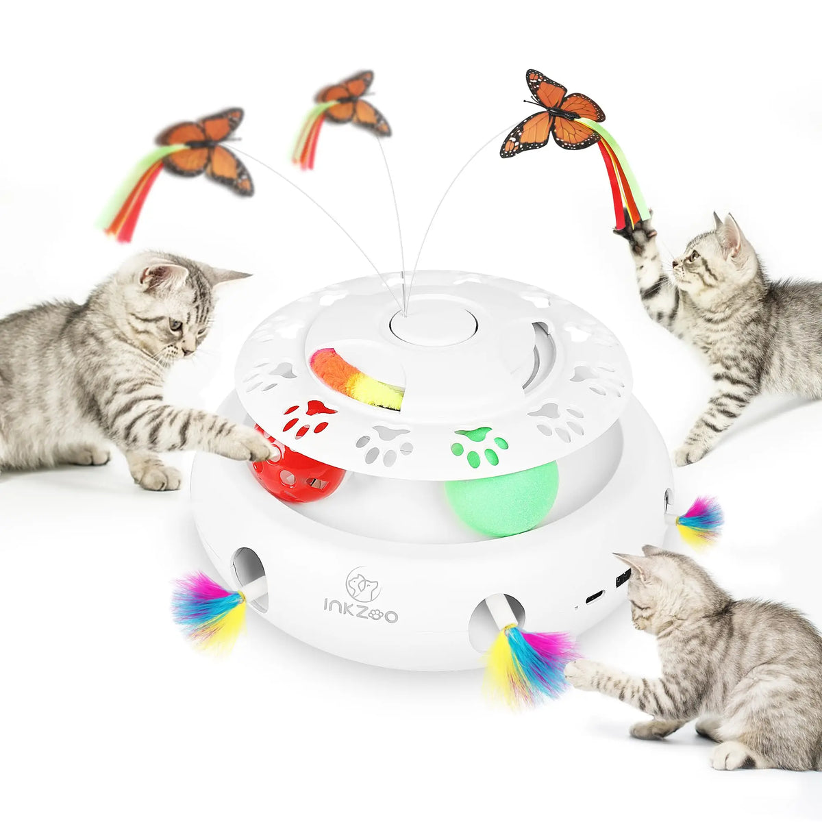 INKZOO Cat Toys, Interactive Cat Toys for Indoor Cats,