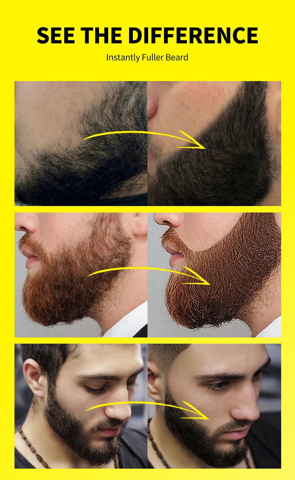 Beard Filler Pen Waterproof Black Brown Beard Coloring