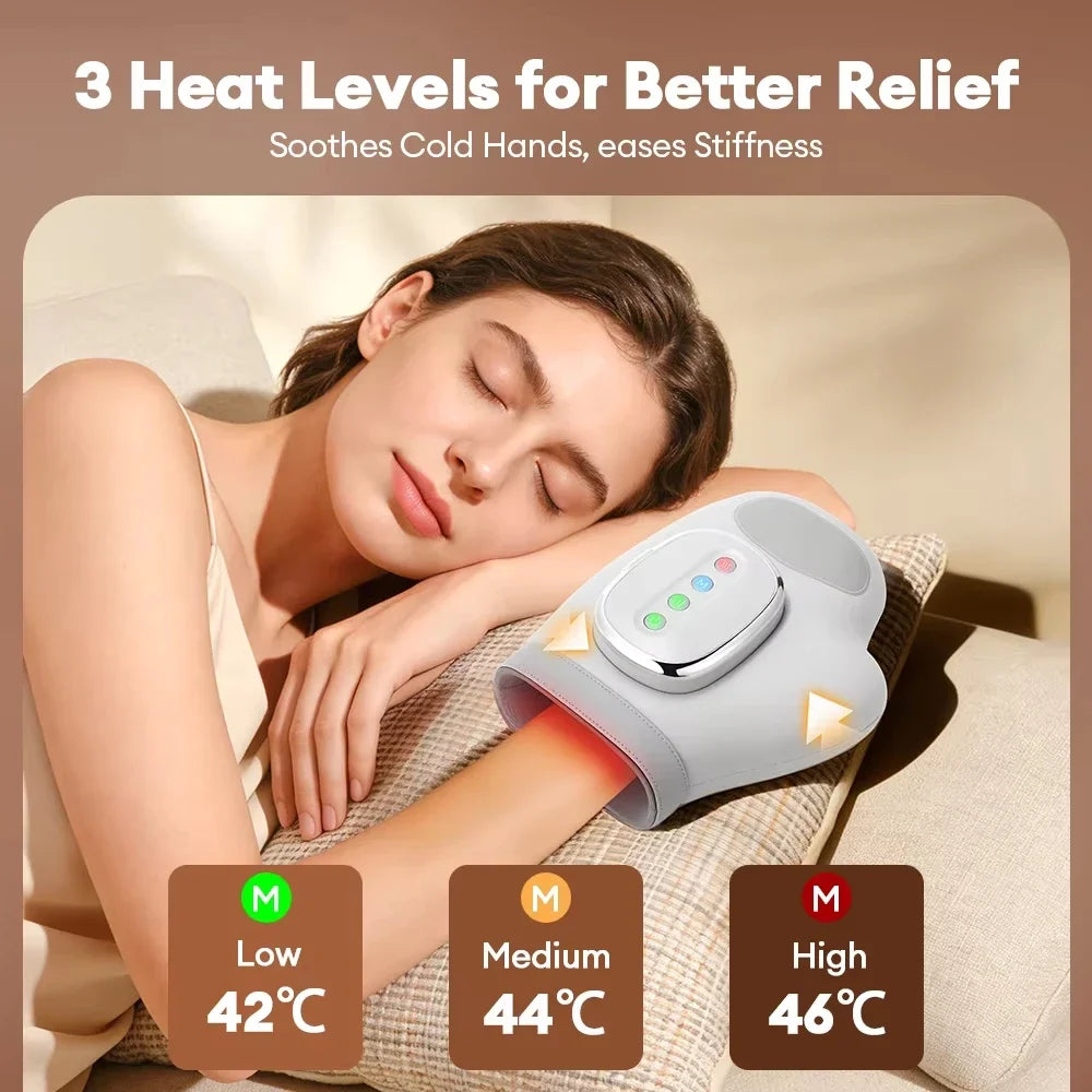 Hand Massager With Airbag Compression Finger Wrist Palm
