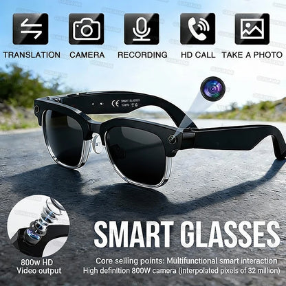 800W Pixel Camera Smart Glasses Men Video Recording AI Photo