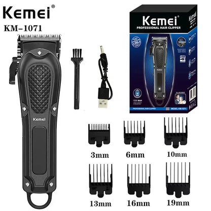 Kemei 1071 Electric Hair Clipper UBS Cordless Beard Trimmer