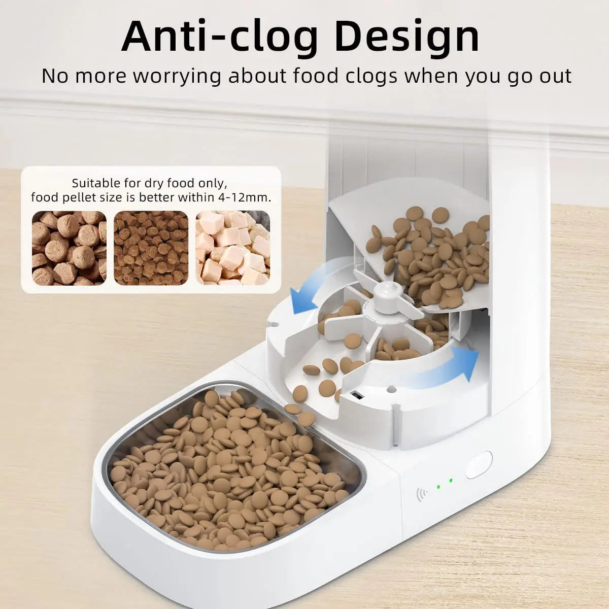 Automatic Cat Feeder Pet Smart WiFi Cat Food Kibble Dispenser