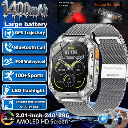 1400mAh Super Battery Durable Adult Smart Watch 2.01 inch