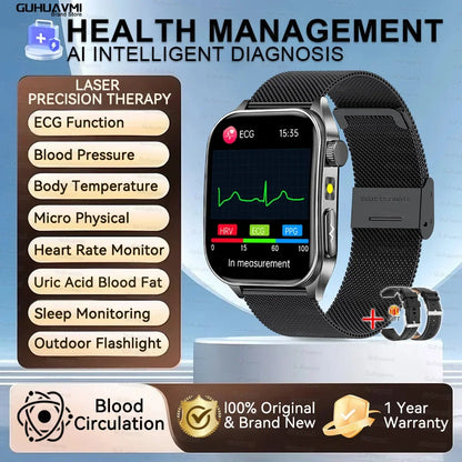 New Laser Treatment Three High Smart Watch Men ECG Heart Rate