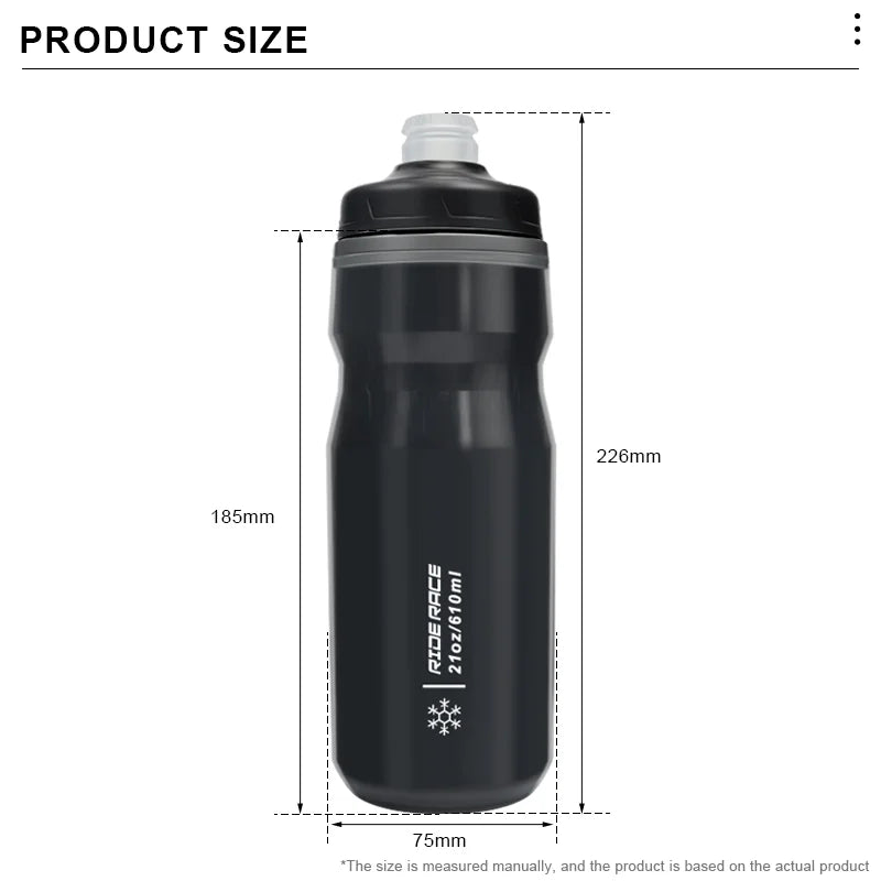 Bicycle Water Bottle Insulated Thermal 610ml Outdoor