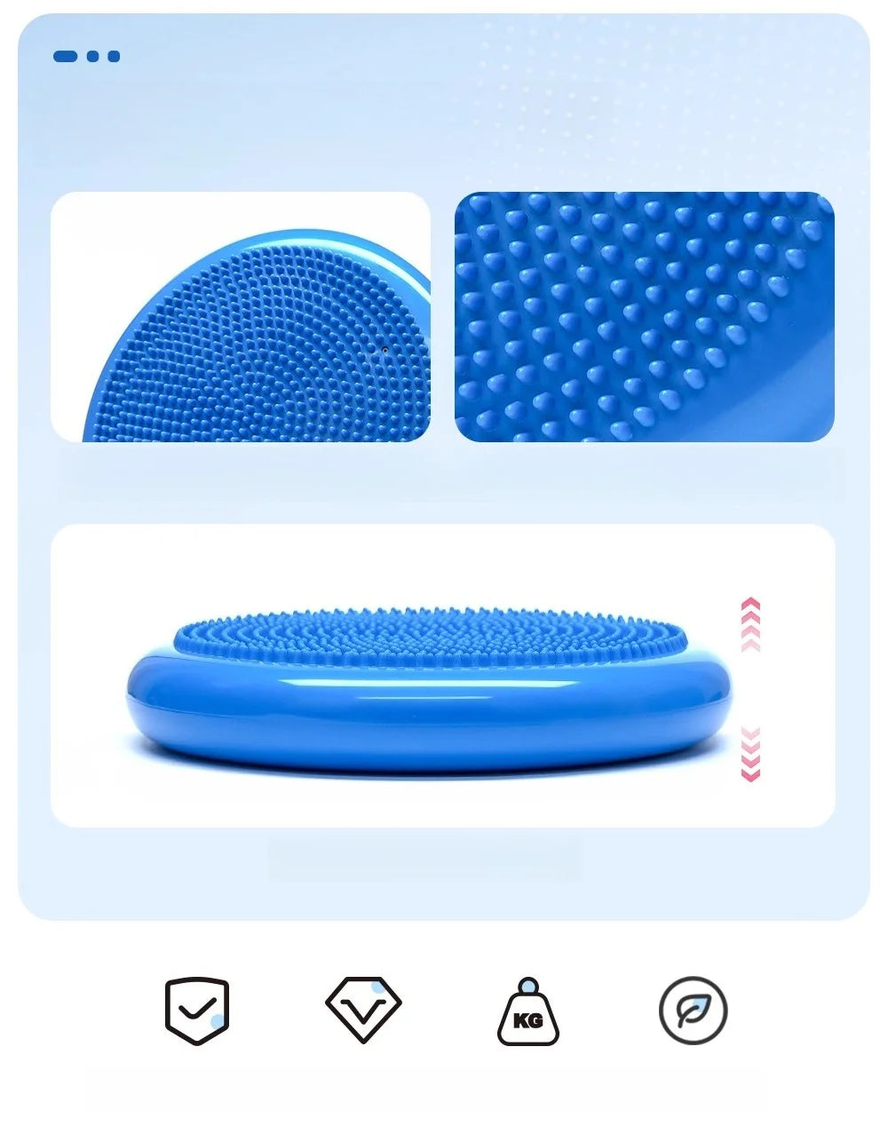Thickened PVC Inflatable Yoga Balance Cushion Massage