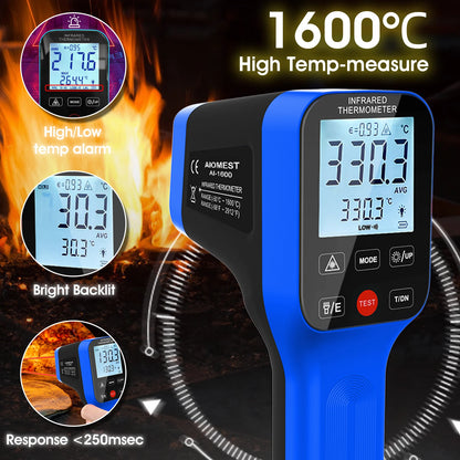 Infrared Thermometer Gun Rechargeable High Temp Laser