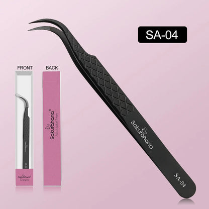 SAKURAHANA High-end Eyelash Tweezers Black Fiber Tip