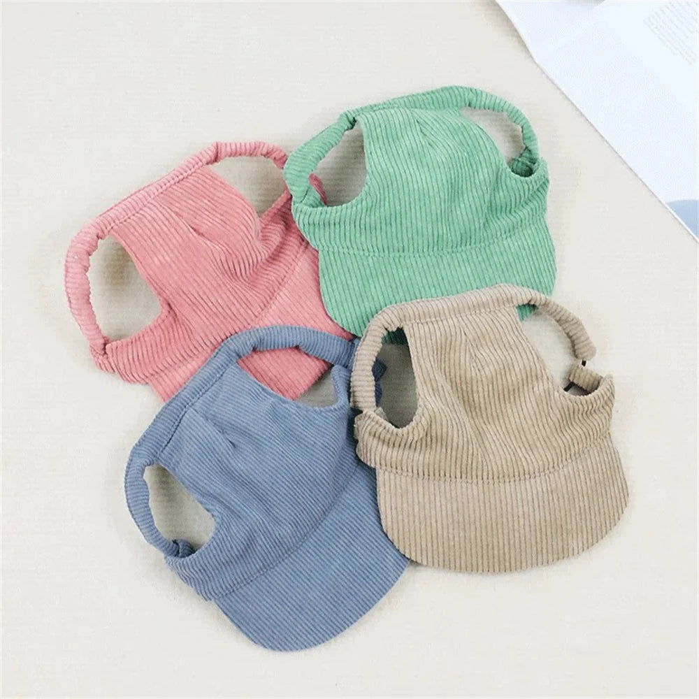 Fashion Big Dog Baseball Cap Durable Corduroy Sun Hat