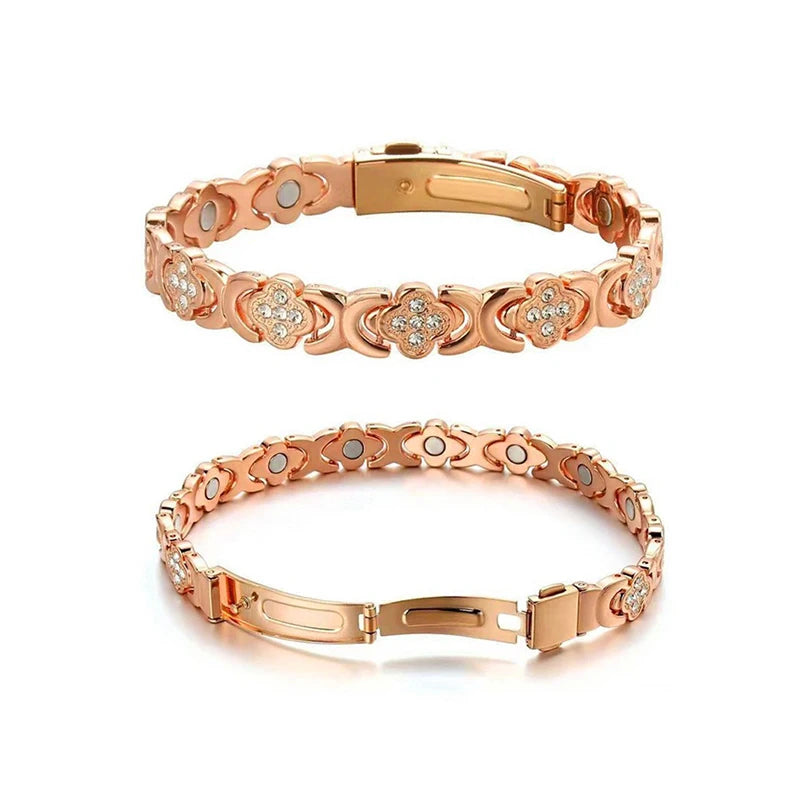 Lucky  Magnetic Therapy Bracelet for Women; Adjustable Copper