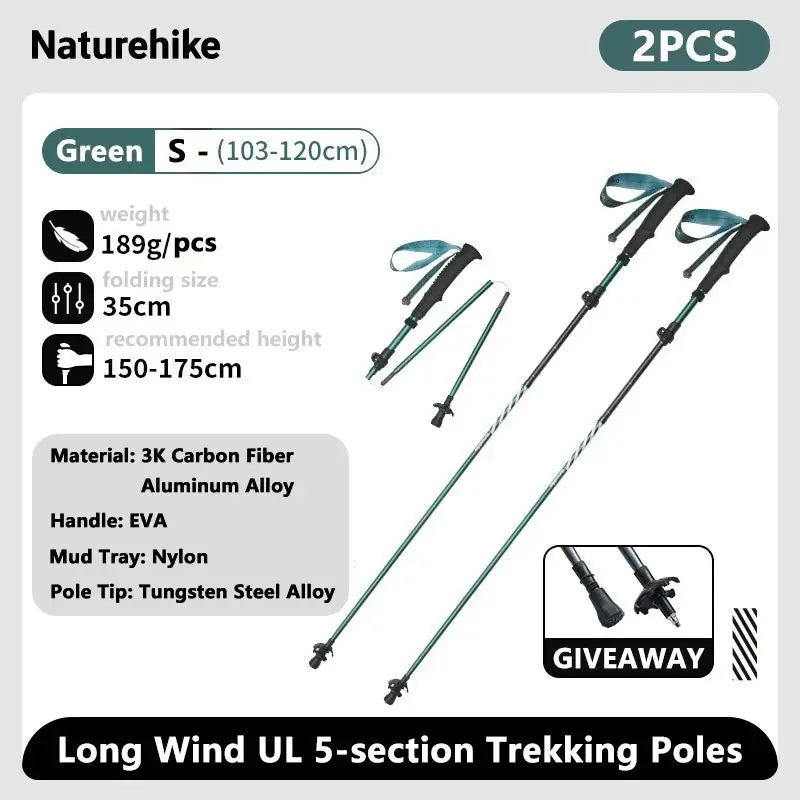 Climbing Sticks Ultralight Outdoor Folding Trekking Poles