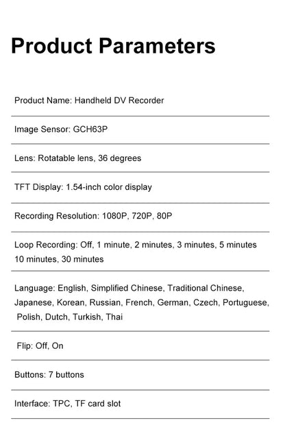 Lenovo 360° Handheld Chest Mount Action Cam 1080P HD