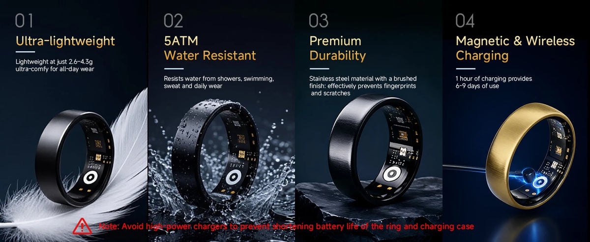 AURA Matt Smart Ring Fitness Sports Health Monitor Sleep
