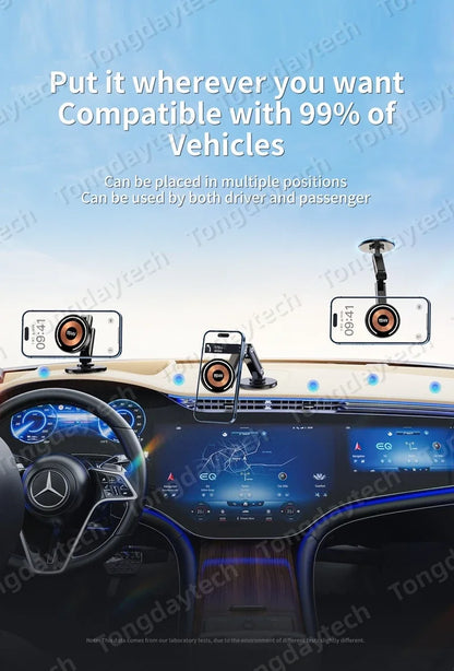 15W Car Magnetic Wireless Charger Holder 360 Rotation