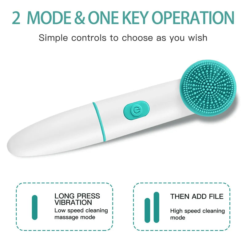 2 in 1 Face Brush Cleaning Electric Pores Deep Cleanser