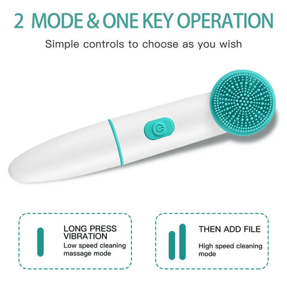 2 in 1 Face Brush Cleaning Electric Pores Deep Cleanser