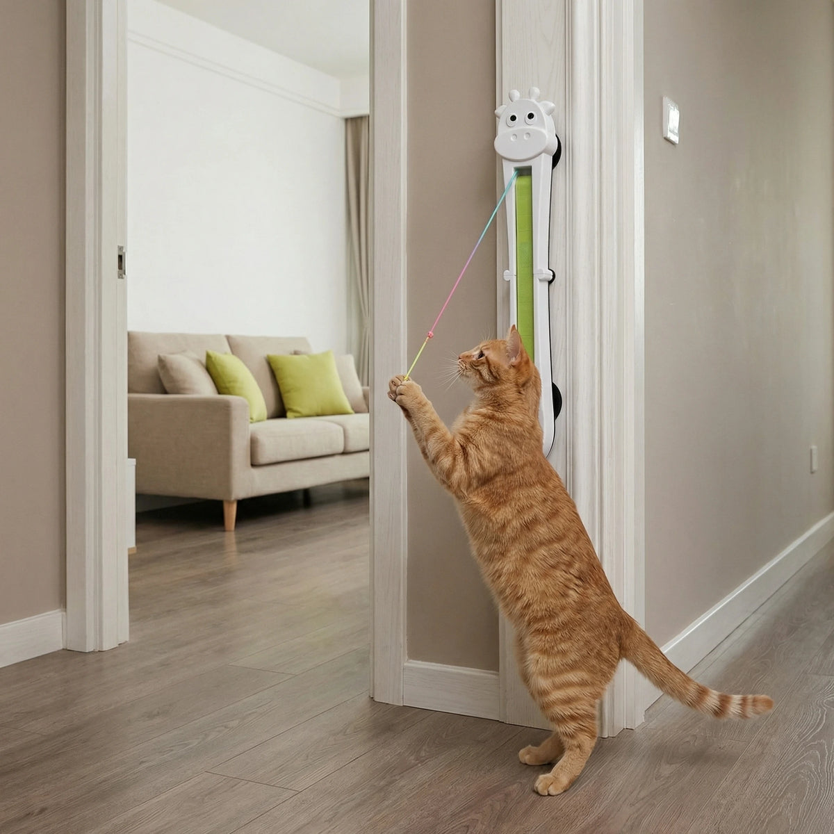 Automatic Interactive Cat Toy Wall Mounted Cat Teaser Wand