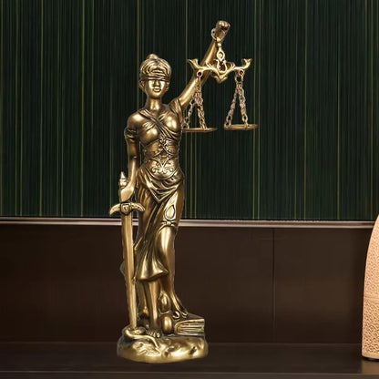 Creative Retro Round bottom Justice Goddess Statue Lawyer
