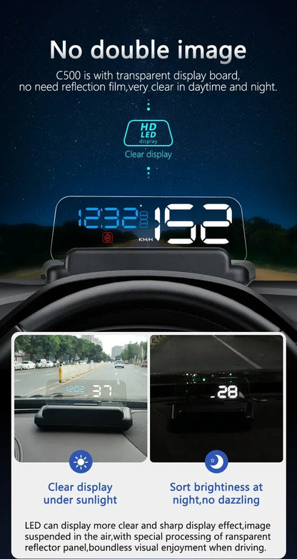 Gauge Display Car Head Up LCD Car Digital Odometer