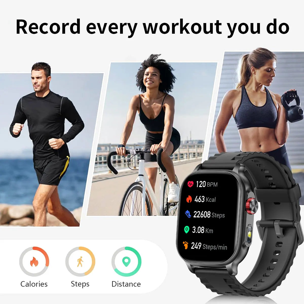 LIGE New Built-in 1400mAh Super Large Battery Smart Watch