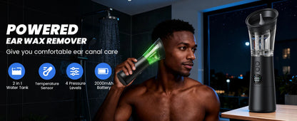 2 In 1 Dual Water Tank Electric Ear Wax Remover Safe Temp