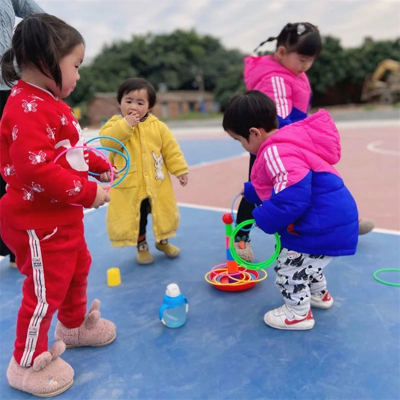 Children Throw Circle Game Ferrule Stacked Toys Fun Indoor Outdoor