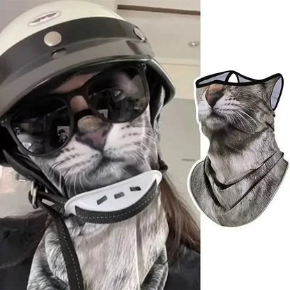 3D Ear Hanging Cycling Animal Face Mask Animal Pattern