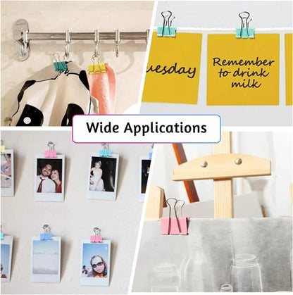 60pcs Mini Binder Clips Color Binder Clip Small Paper Clip