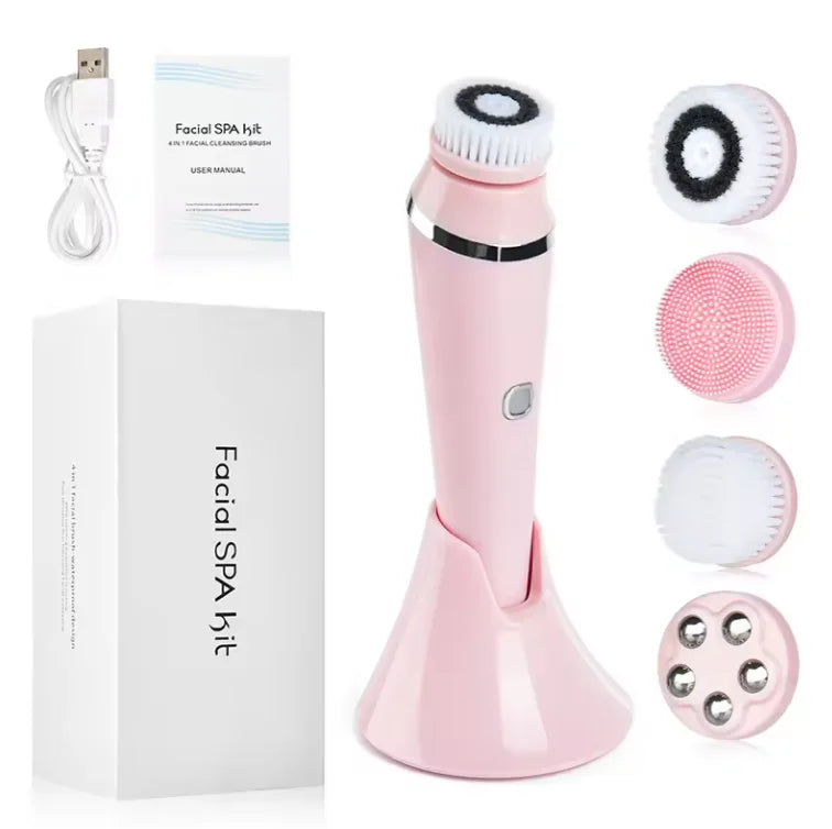 4 in 1 Electric Facial Cleansing Brush Sonic Skin Care