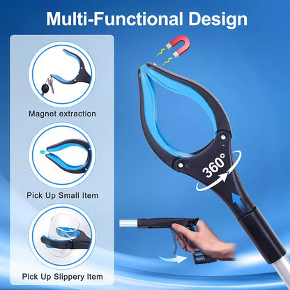 Extra Long Grabber Reacher with 360°Rotating Jaw