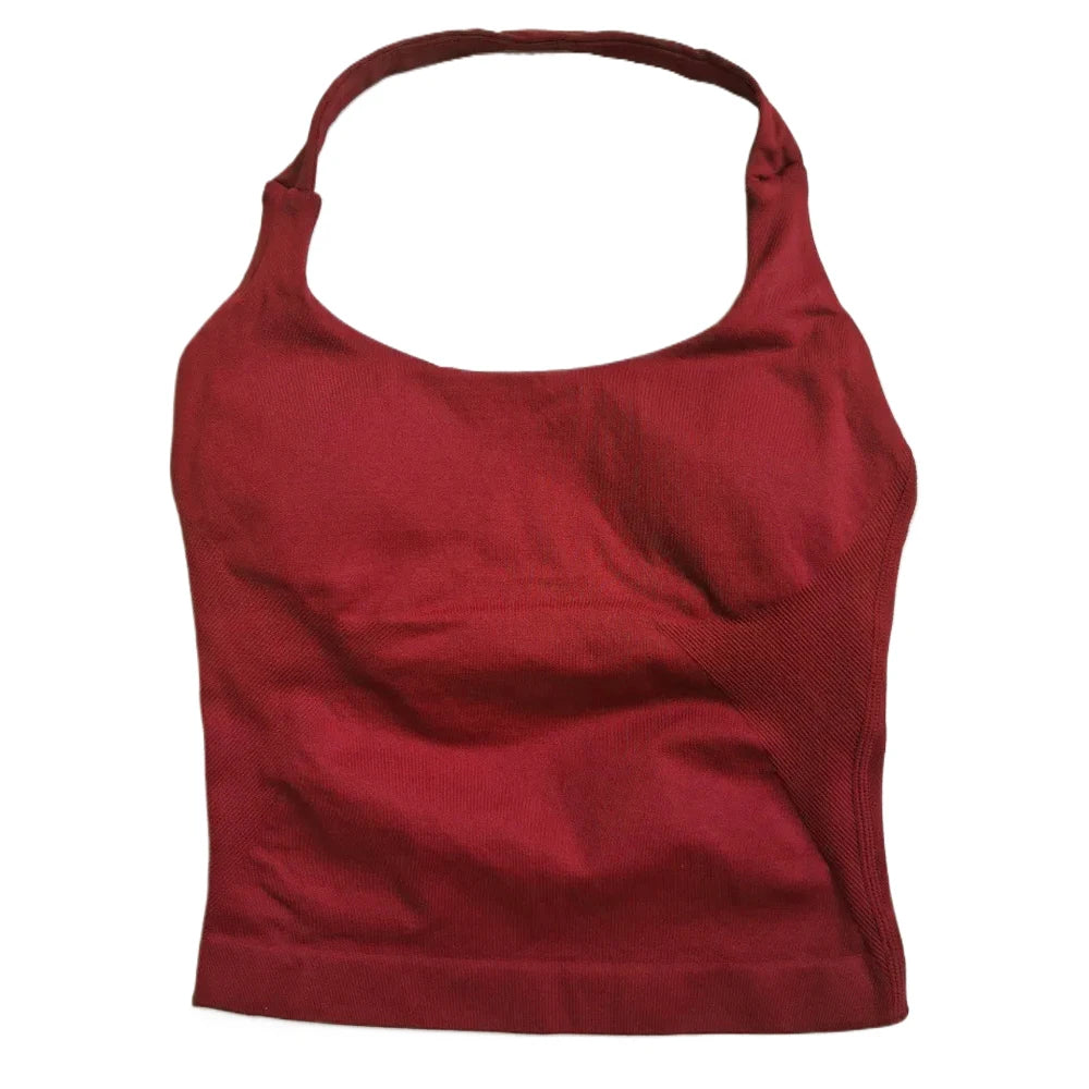 Gym Top Women Clothes Strappy Workout Tank Top Sports Bra