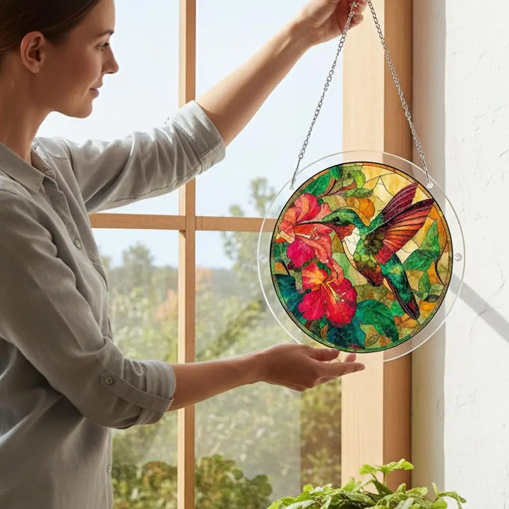 Acrylic Puzzle Suncatcher Window Hanging Stained Glass