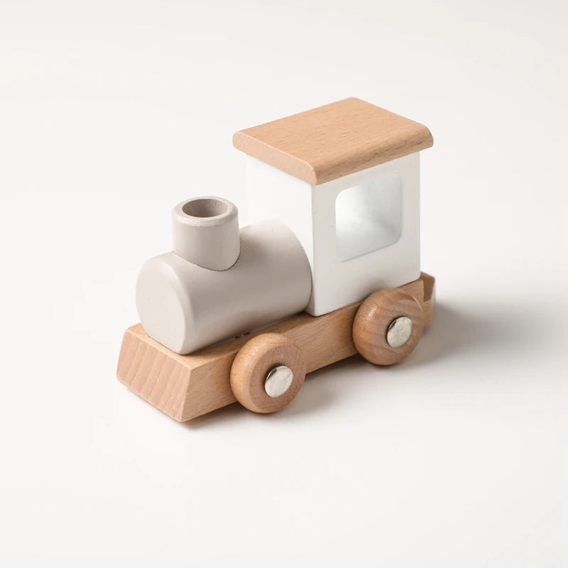 Wooden Birthday Train Toy Simulated Train Toy Model