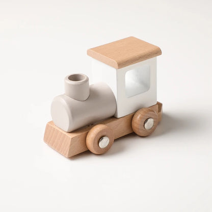 Wooden Birthday Train Toy Simulated Train Toy Model