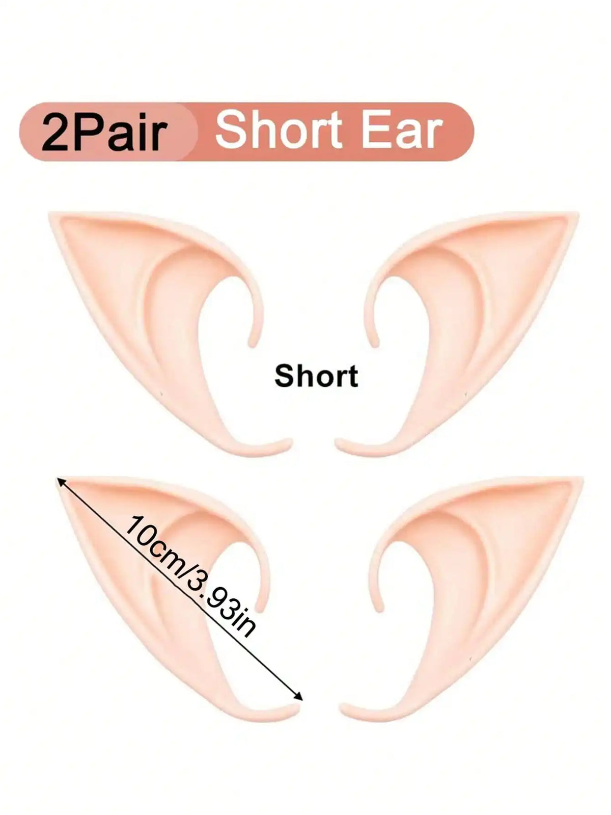 1/2/4Pairs Cosplay Fairy Pixie Elf Ears