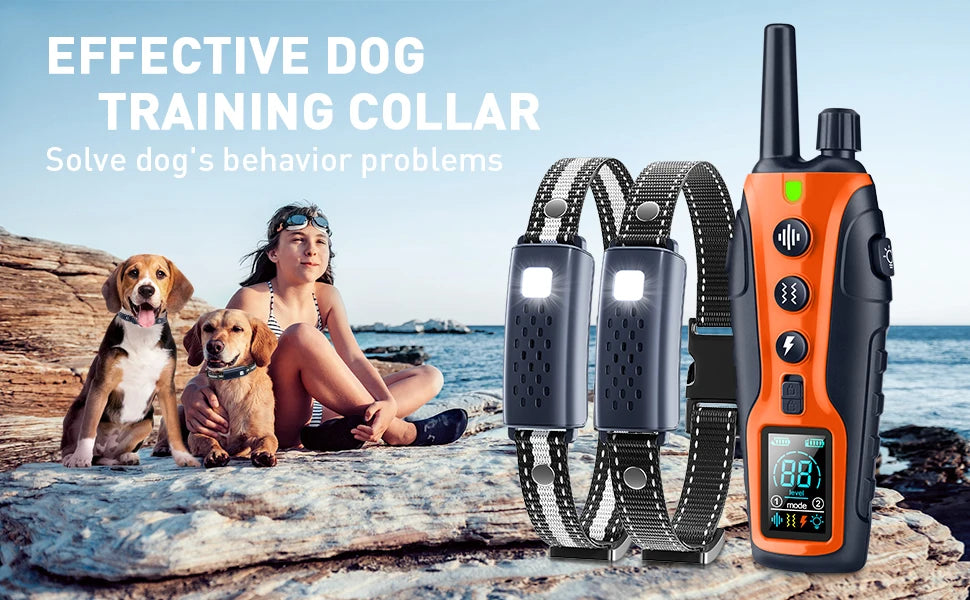 Electric Dog Training Collar Remote Control With  Vibration Shock