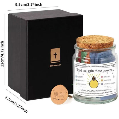 Bible Verses  in Glass Jar Bible Verse Jar Pious Prayer