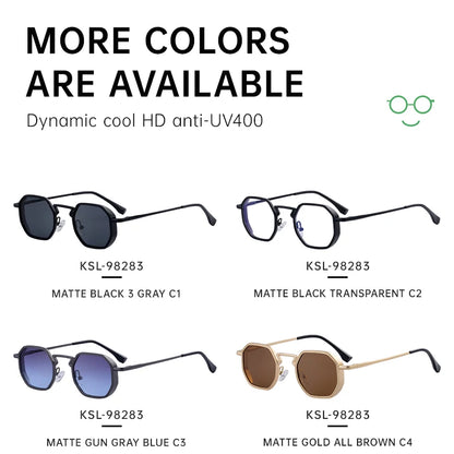 Small Frame Hexason Steampunk Sunglasses Men