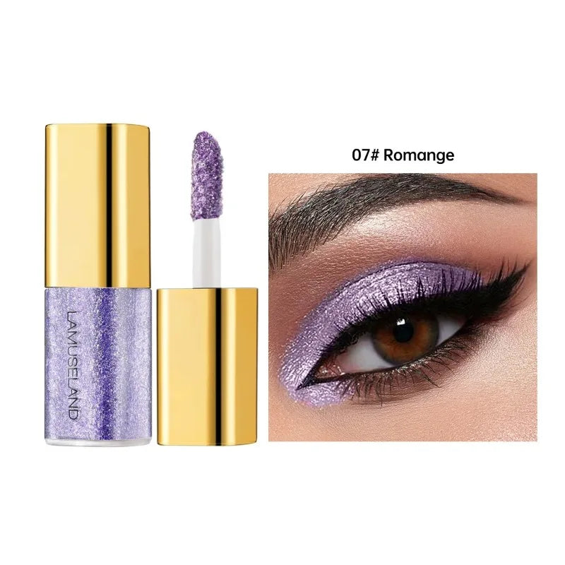 Pearly Liquid Eyeshadow Natural Smokey Silver Shimmer