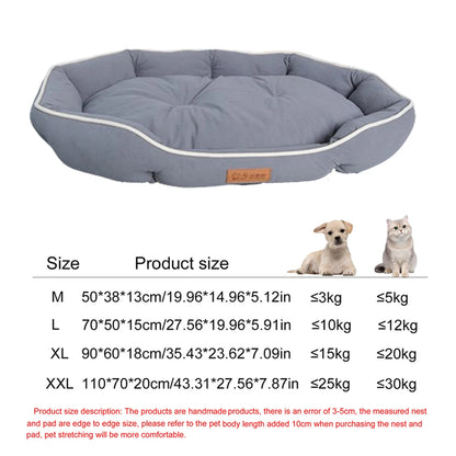 Four Season Square Dog Bed for Large Dog Mattress Bite-resistant Cat Bed