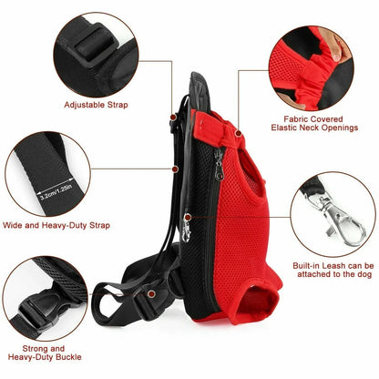 Adjustable Cat Carrier Bag Pet Double Shoulder Backpack
