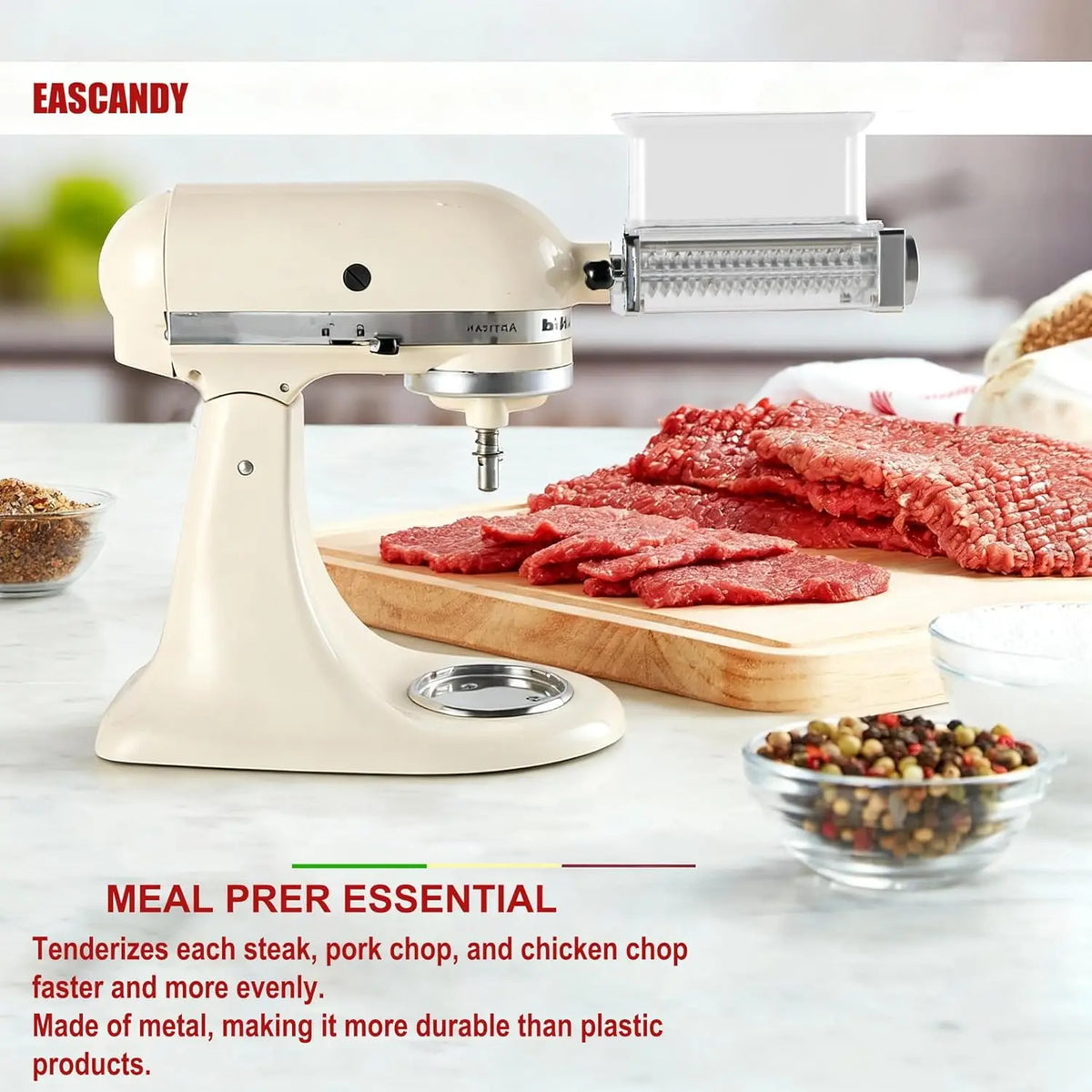 For KitchenAid Vertical Mixer Adjustable Meat Tenderizer