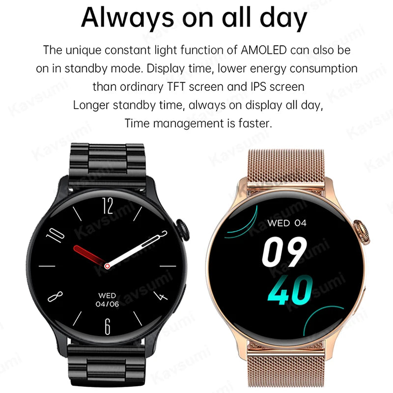 NFC Smart Watch Amoled HD GPS Track Sports Heart Rate