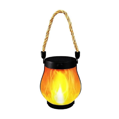Solar Flame Rope Lantern Type-C Fast Charging Waterproof Hanging Lamp