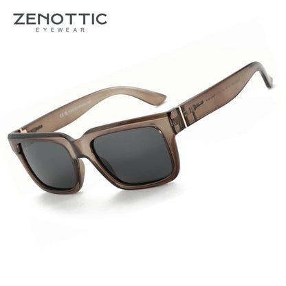 Retro Rectangle Sunglasses for Men Women Polarized